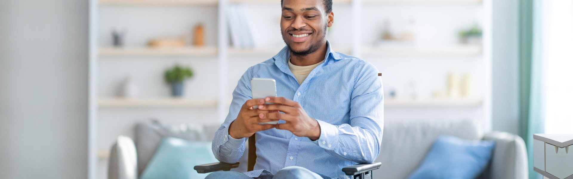 man using his phone